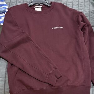 Helmut Lang Women's Burgundy Crewneck Sweater